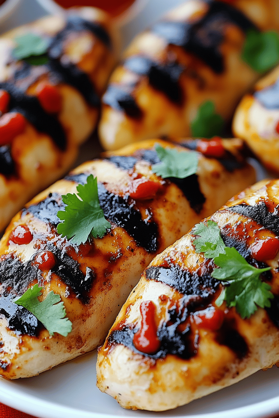 Sweet Chili Grilled Chicken Final Dish Presentation