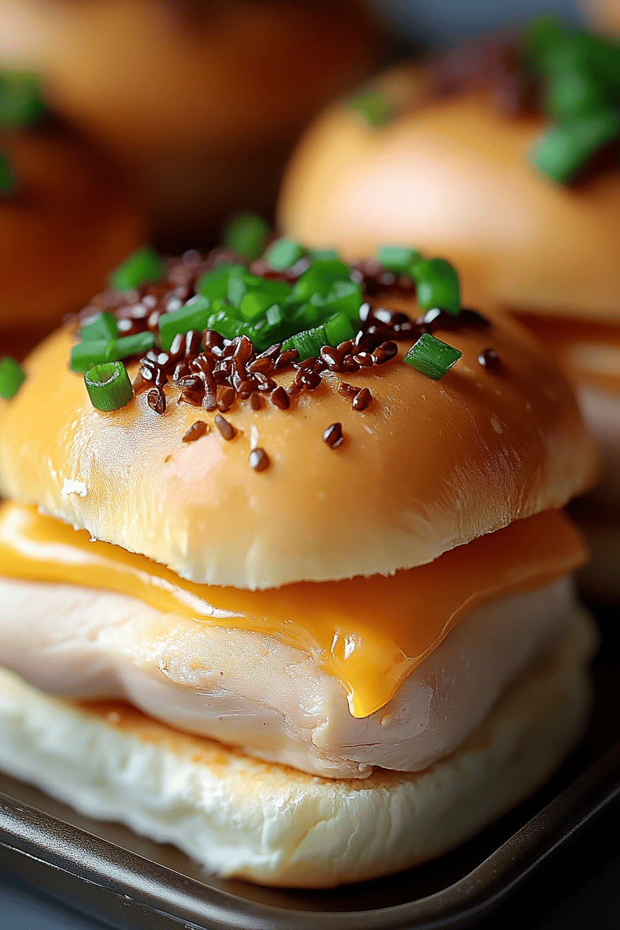 Turkey Cheese Sliders Final Dish Presentation