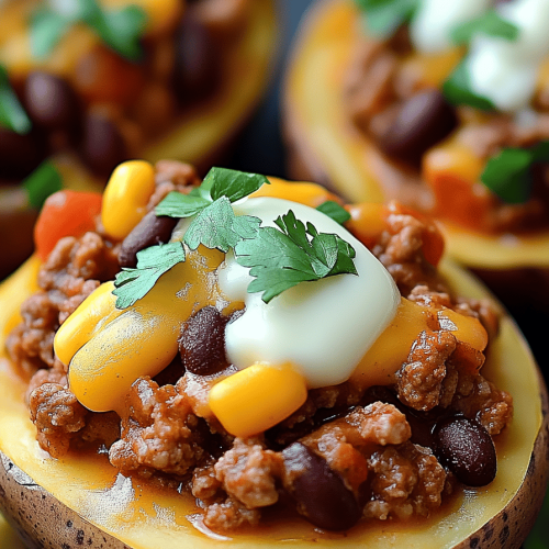 Turkey Chili Baked Potato