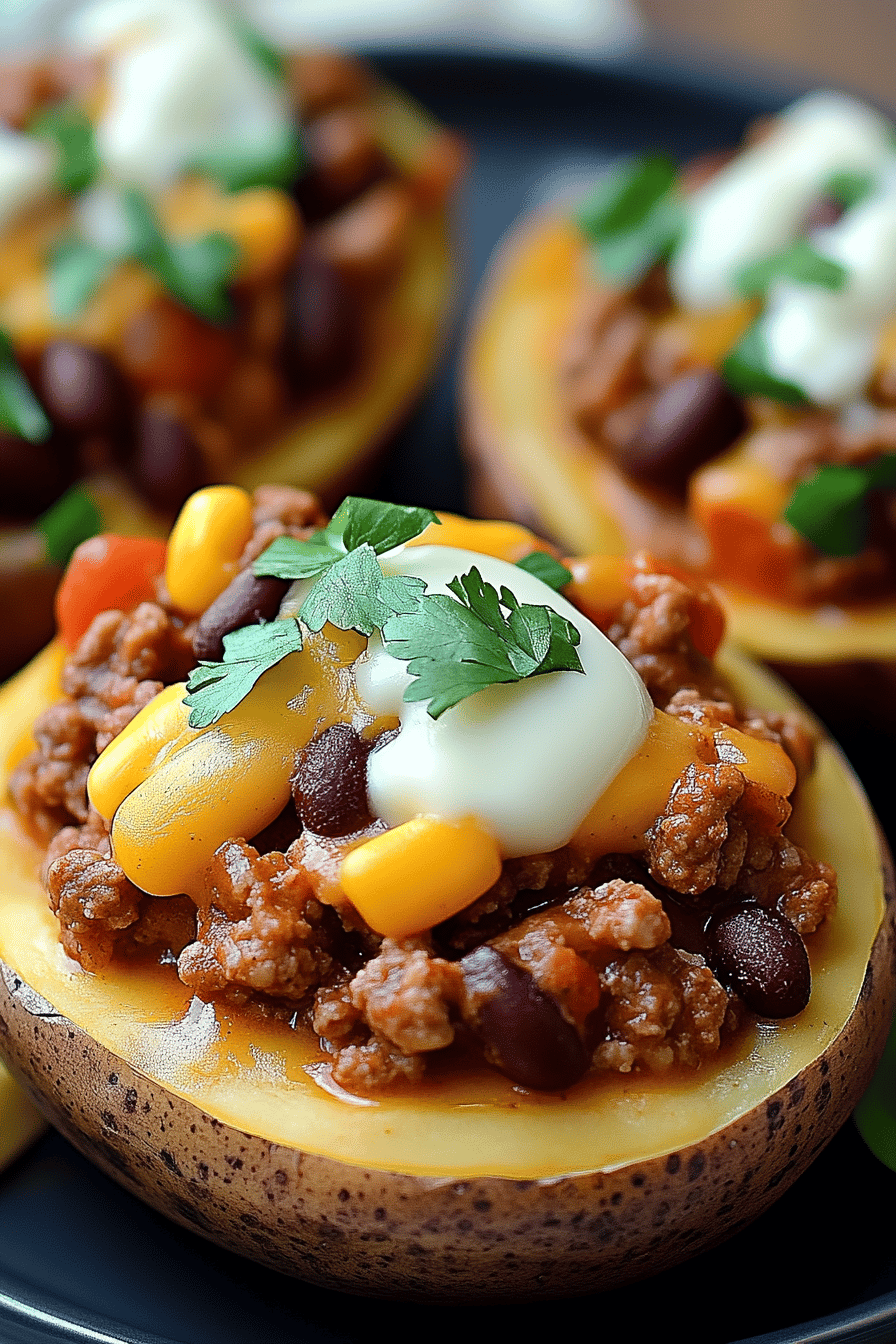Turkey Chili Baked Potato ingredients
