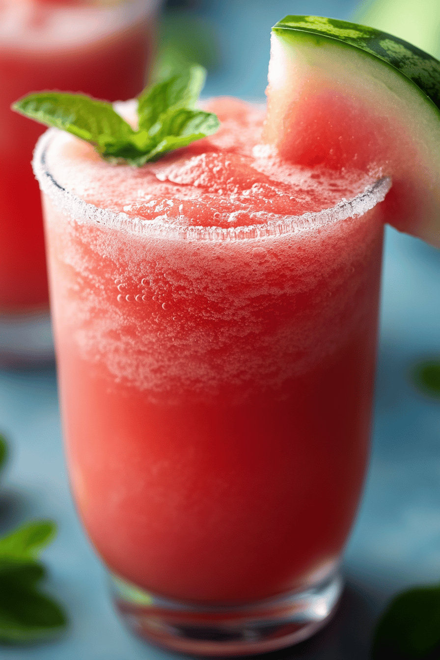 Watermelon Slushie Final Dish Presentation