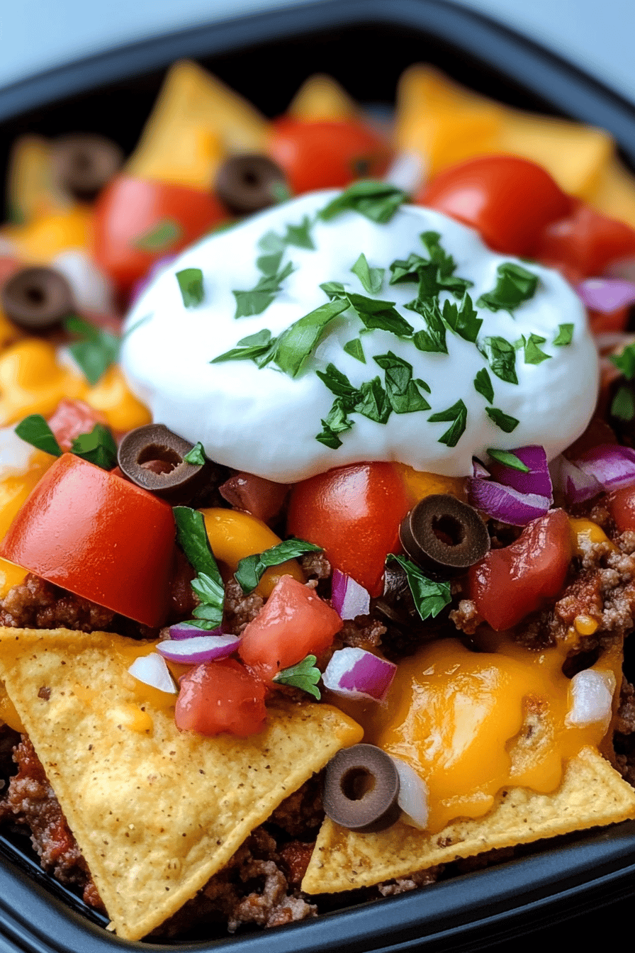 air fryer nachos Final Dish Presentation