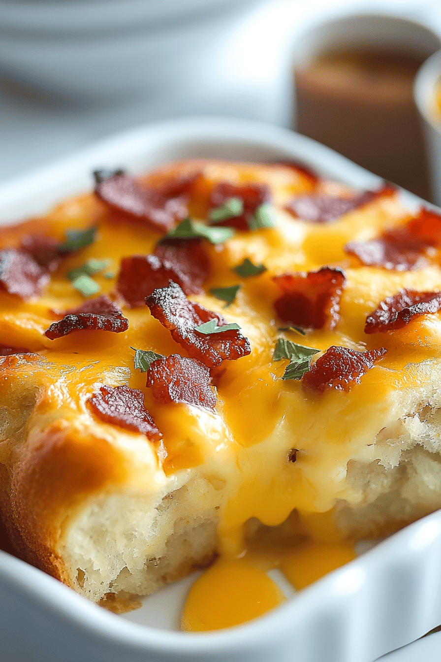 bacon egg cheese casserole Final Dish Presentation