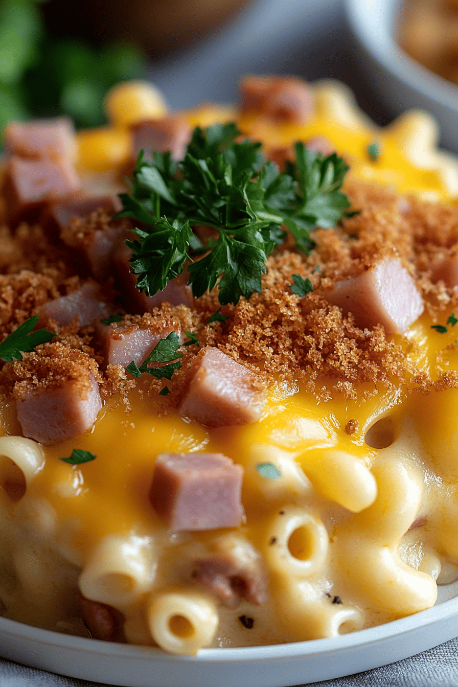 ham and cheese casserole Final Dish Presentation