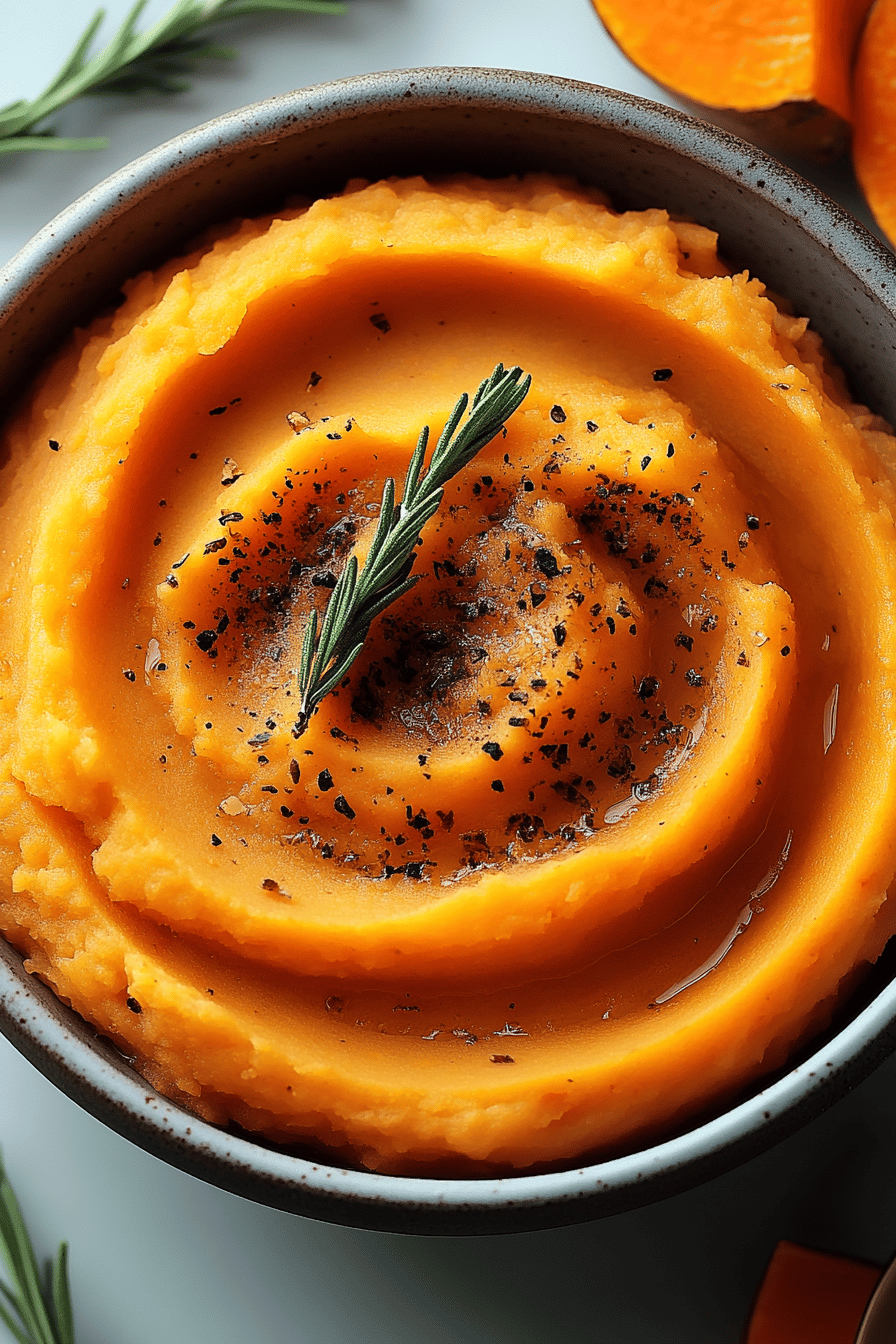 mashed sweet potatoes Final Dish Presentation