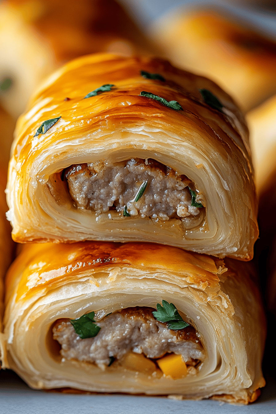 sausage rolls recipe Final Dish Presentation