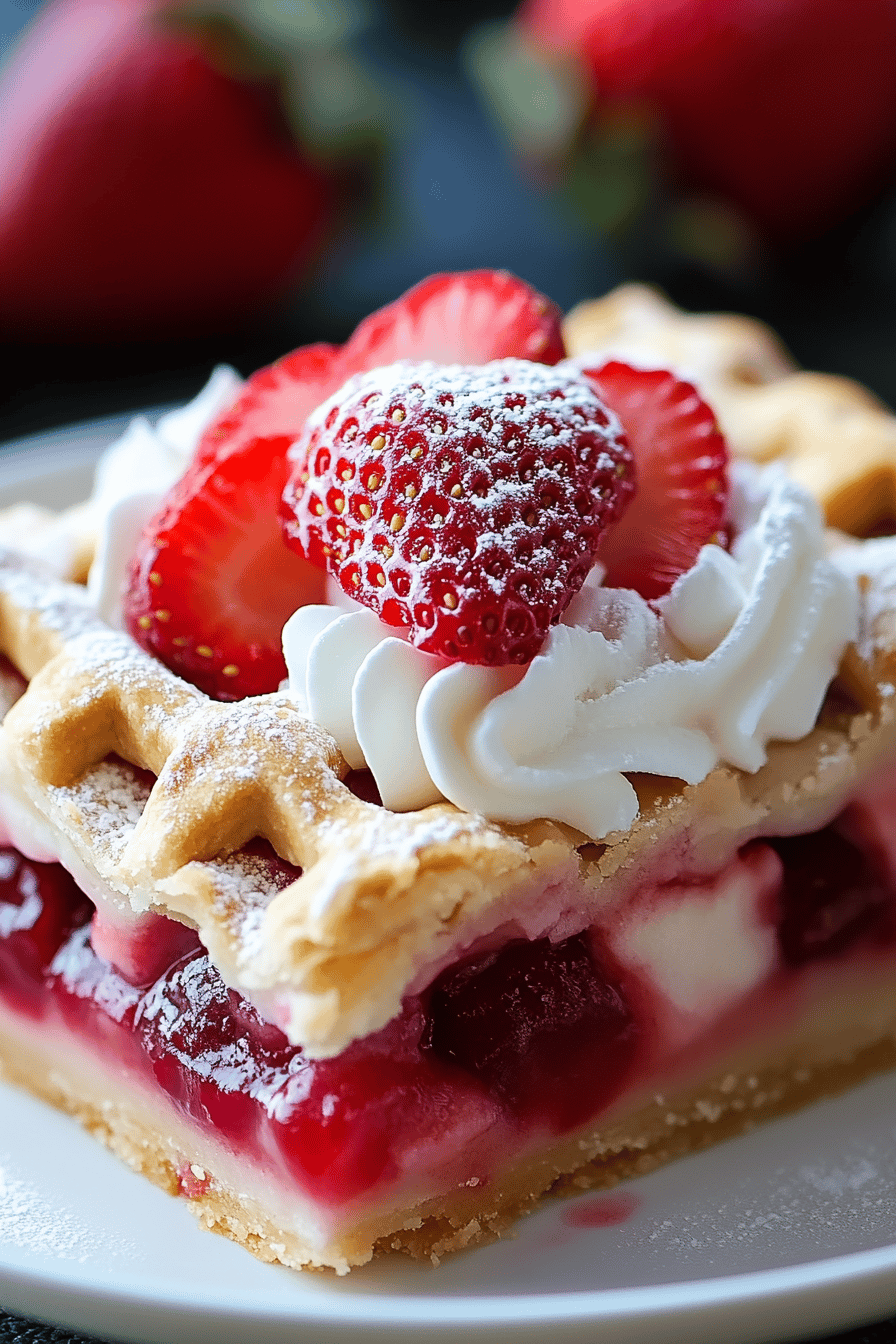 strawberry slab pie recipe Final Dish Presentation