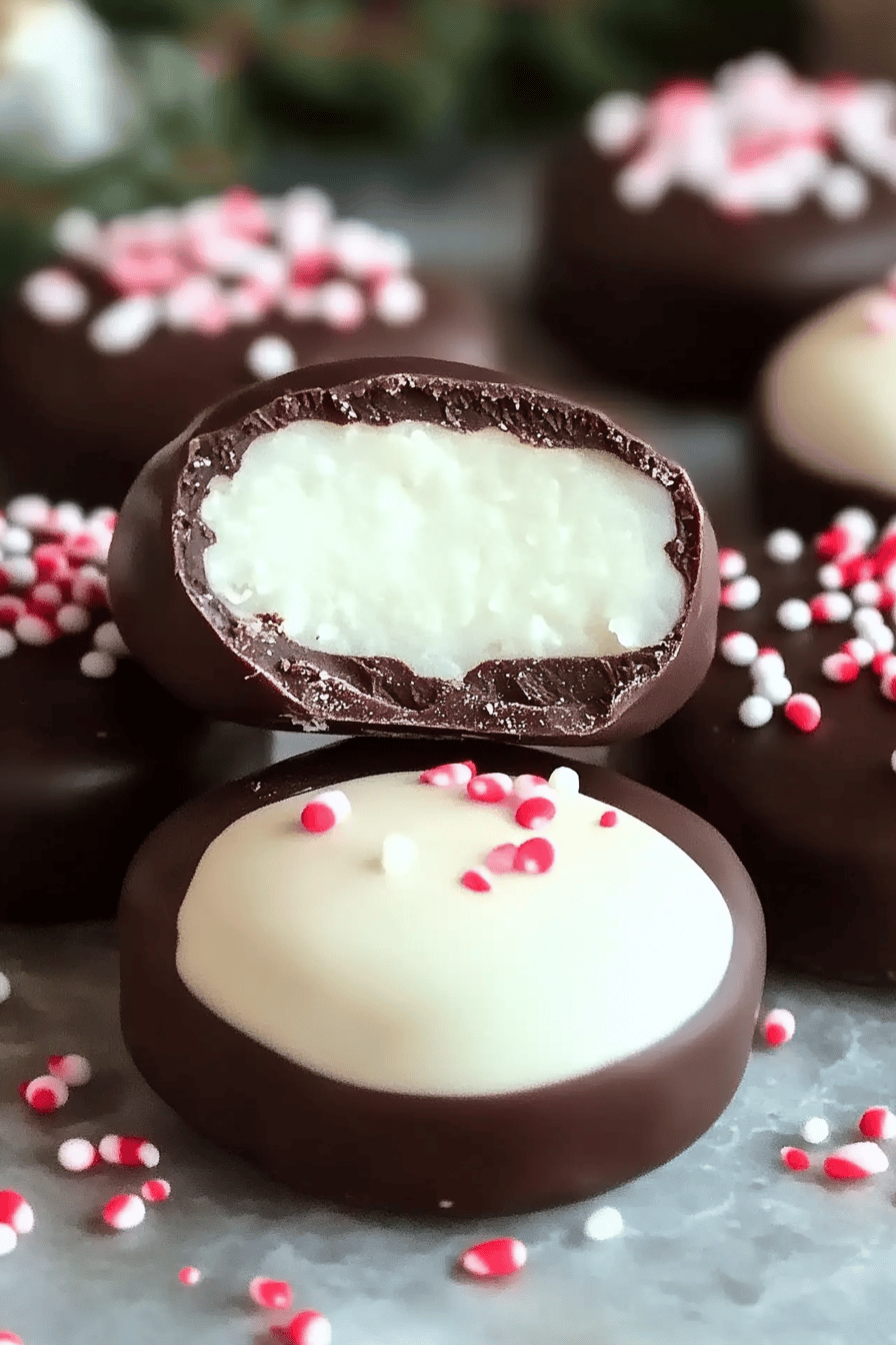 5-Ingredient Peppermint Patties ingredients organized and measured on kitchen counter