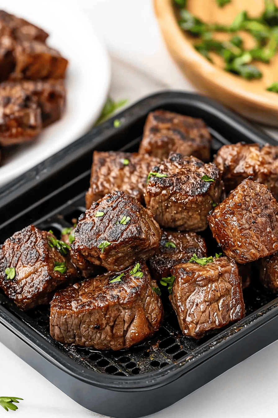 Air Fryer Steak Bites final dish beautifully presented and ready to serve