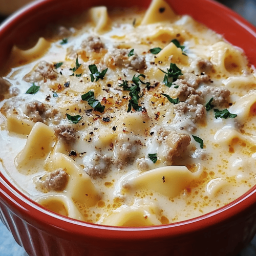 Alfredo Lasagna Soup