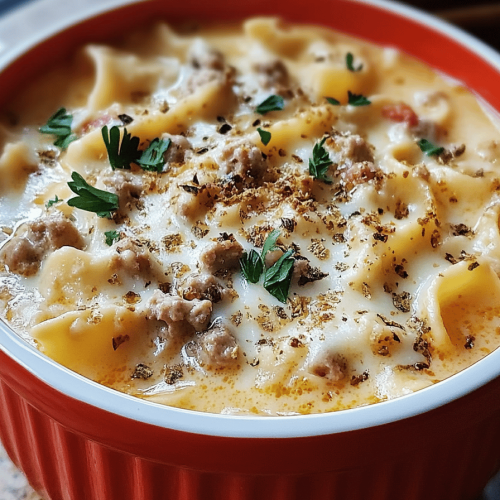 Alfredo Lasagna Soup