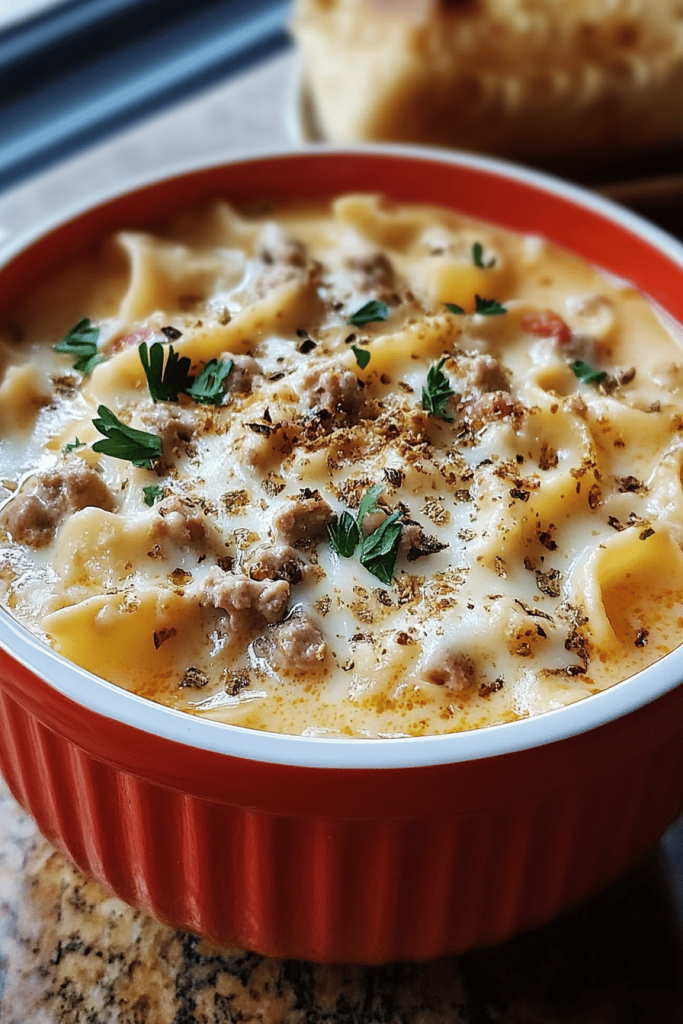 Alfredo Lasagna Soup