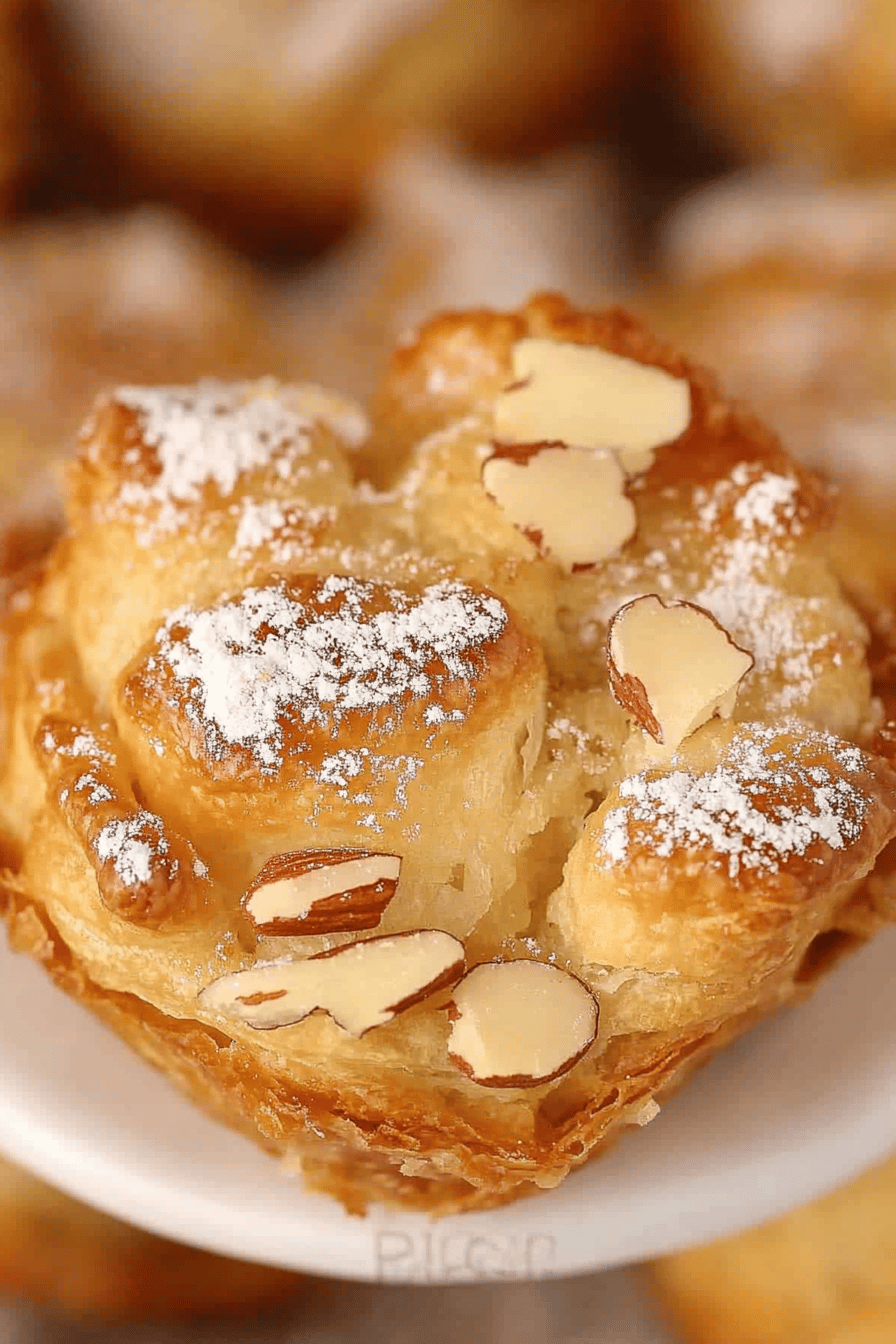 Almond Croissant Bites final dish beautifully presented and ready to serve