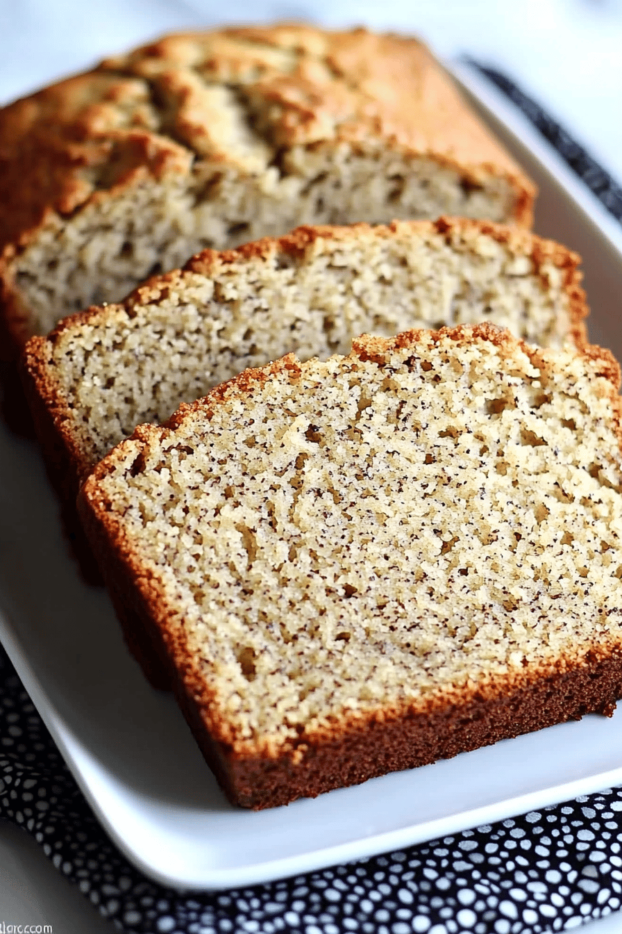 Almond Flour Banana Bread final dish beautifully presented and ready to serve