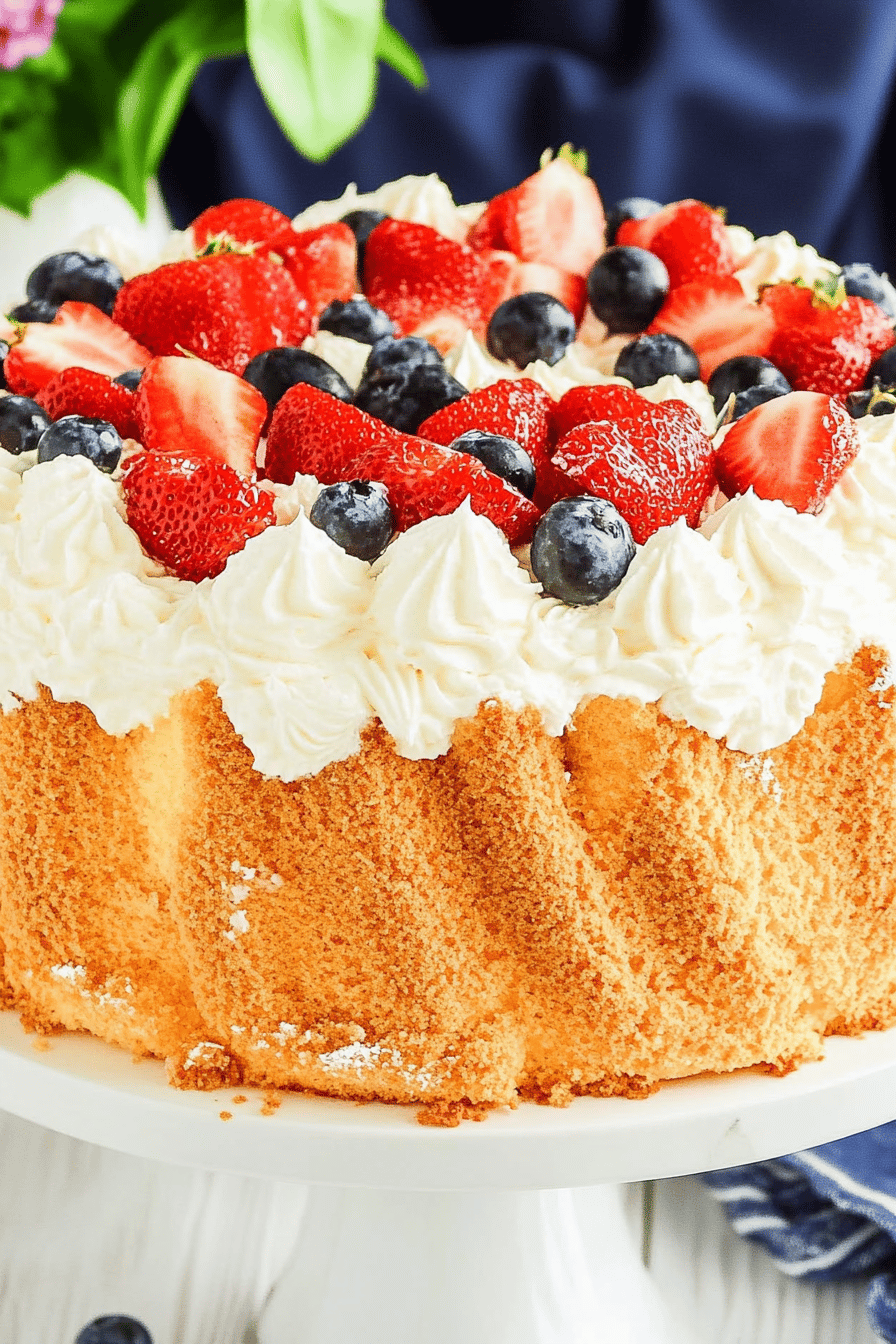 Angel Food Cake Recipe ingredients organized and measured on kitchen counter