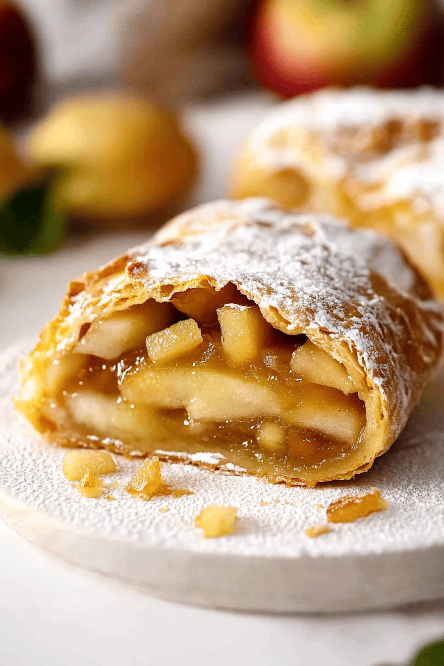 Apfelstrudel Recipe final dish beautifully presented and ready to serve