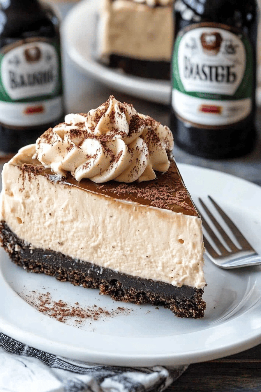 Baileys Cheesecake Recipe final dish beautifully presented and ready to serve