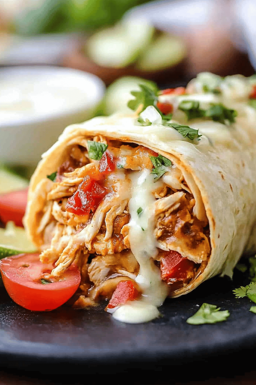 Baked Chicken Burritos final dish beautifully presented and ready to serve