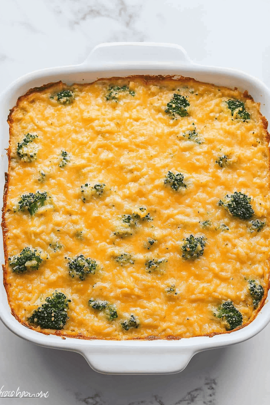 Broccoli Rice Casserole ingredients organized and measured on kitchen counter