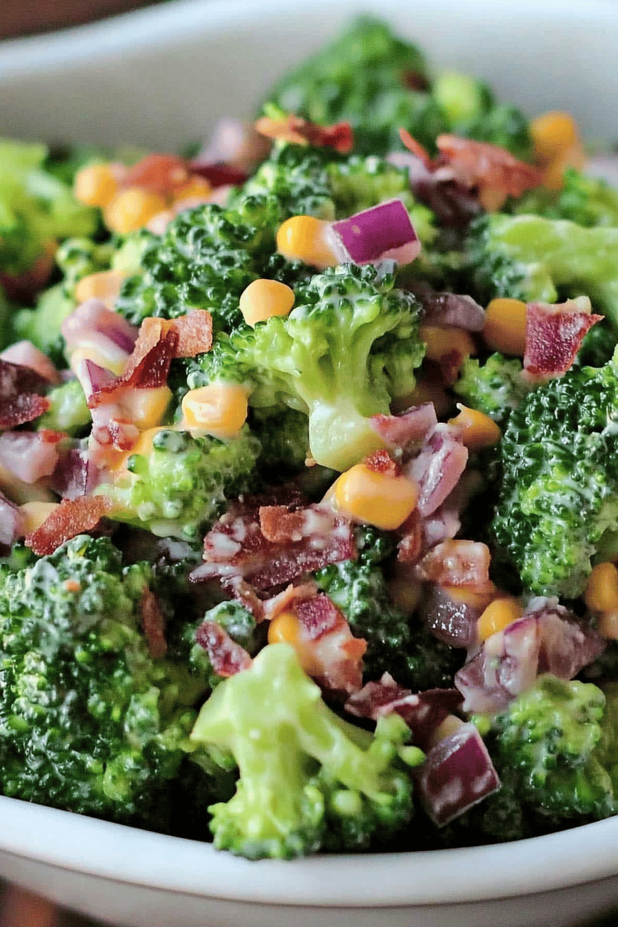 Broccoli Salad Recipe ingredients organized and measured on kitchen counter
