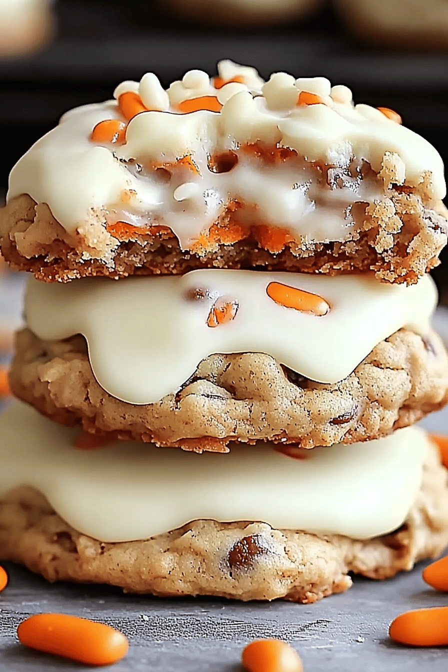 Carrot Cheesecake Cookies final dish beautifully presented and ready to serve