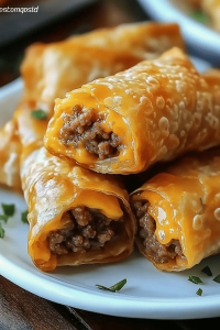 Cheeseburger Eggrolls