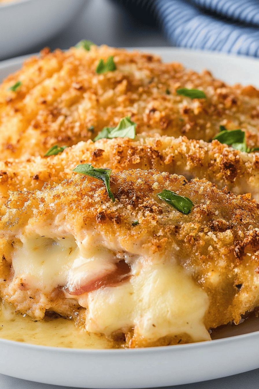 Chicken Cordon Bleu Recipe final dish beautifully presented and ready to serve