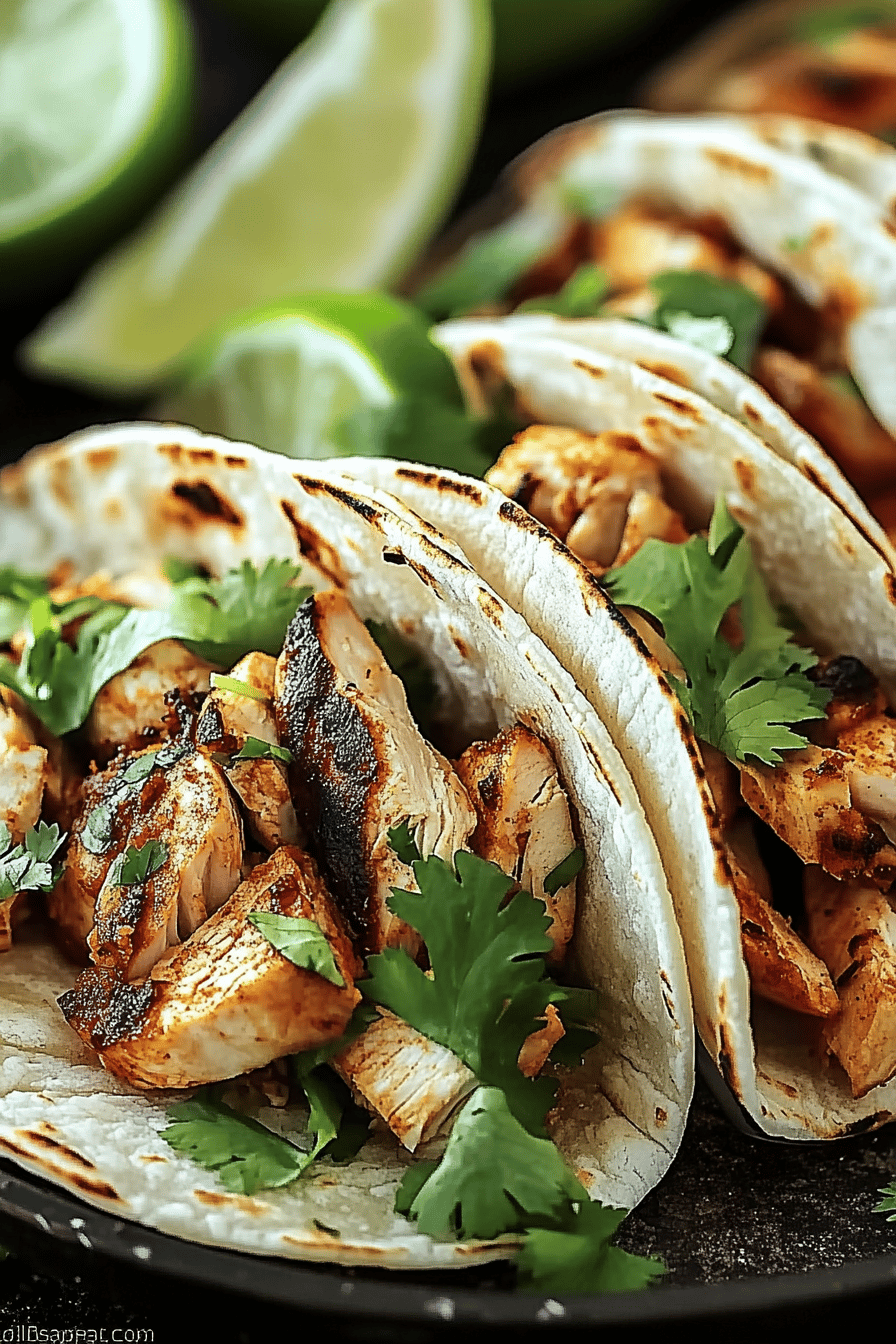 Chicken Street Tacos slice on plate showing perfect texture and swirl pattern