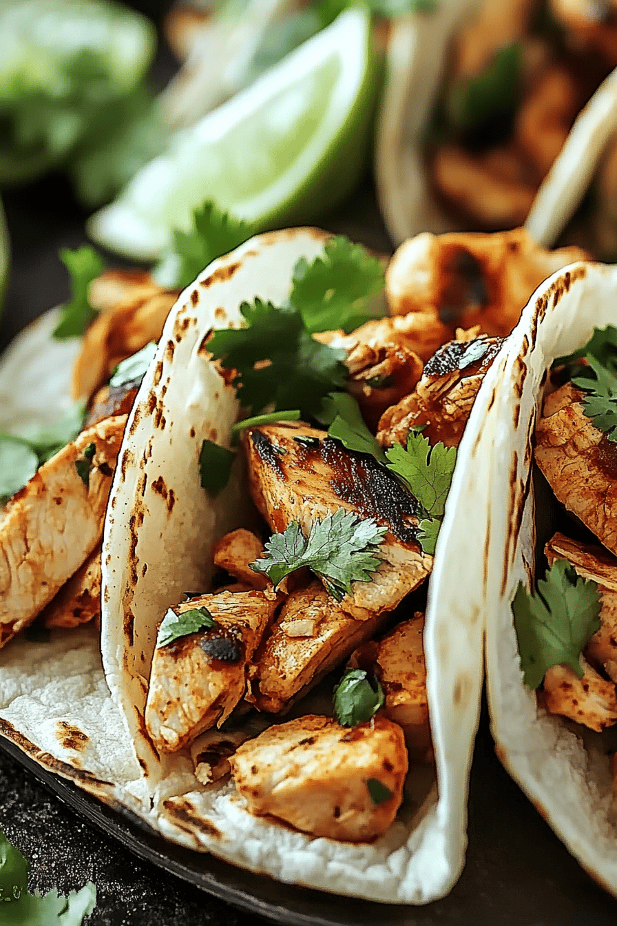 Chicken Street Tacos final dish beautifully presented and ready to serve
