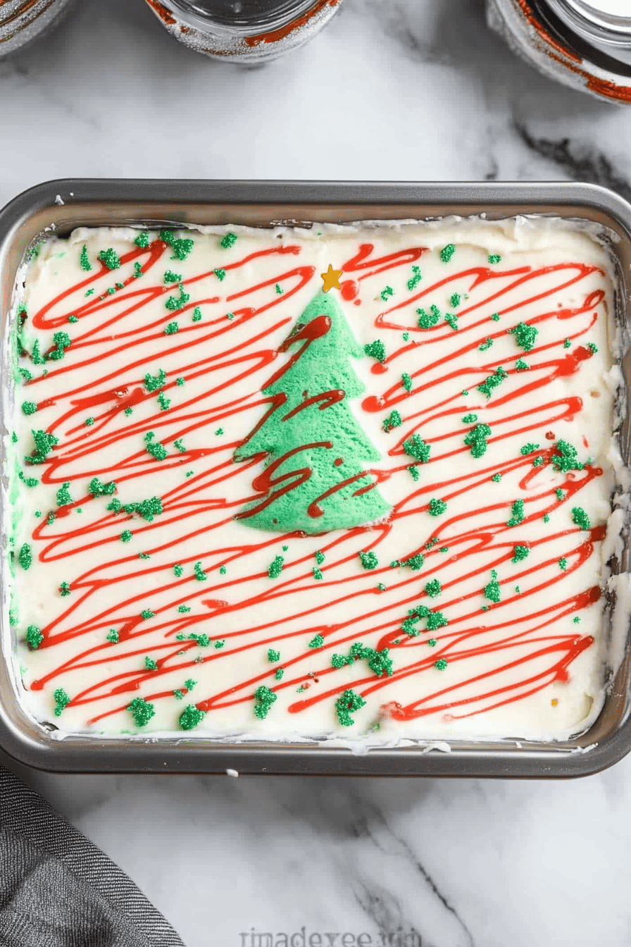 Christmas Tree Ice Cream slice on plate showing perfect texture and swirl pattern