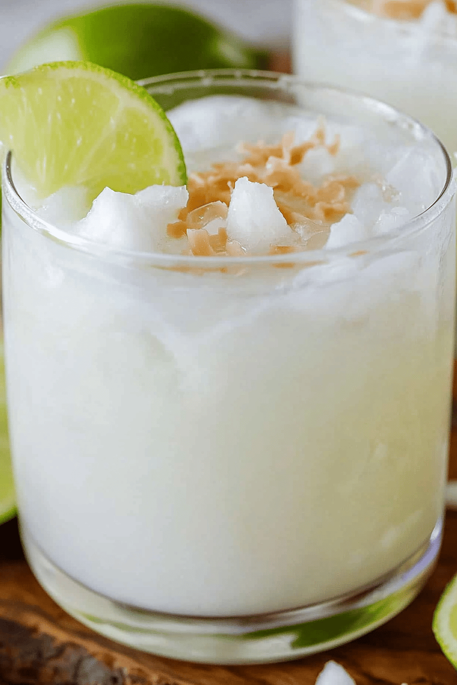 Coconut Margarita Recipe final dish beautifully presented and ready to serve