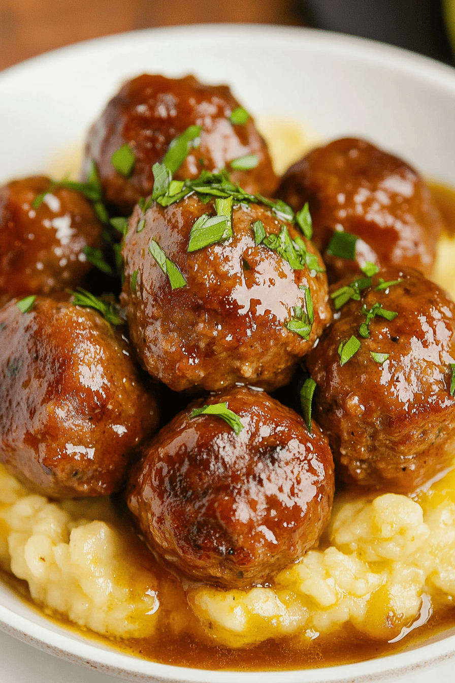 Crockpot Mississippi Meatballs slice on plate showing perfect texture and swirl pattern