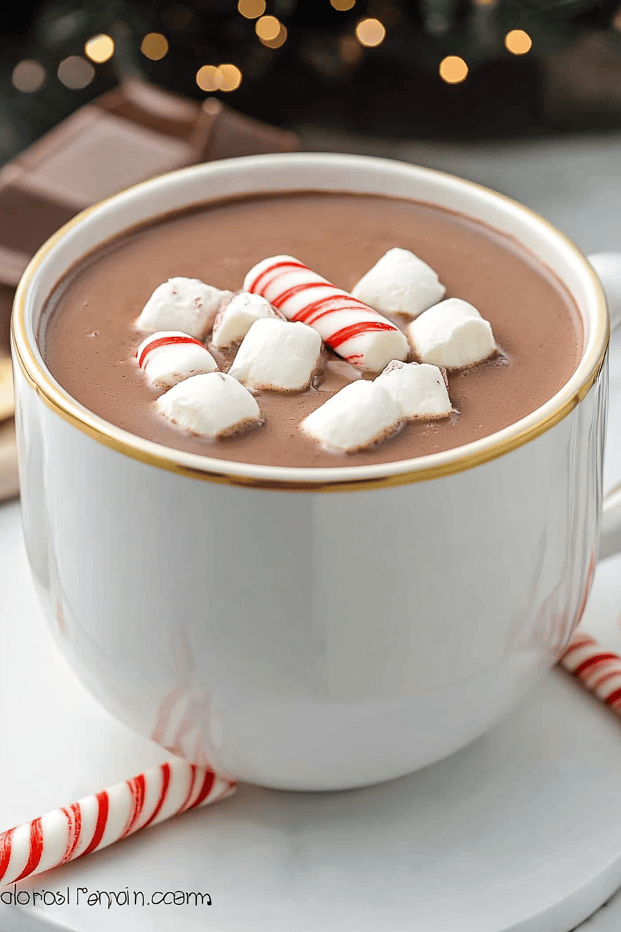 Crockpot Peppermint Hot Chocolate slice on plate showing perfect texture and swirl pattern