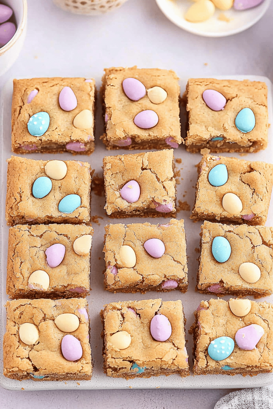 Easter Cookie Bars ingredients organized and measured on kitchen counter