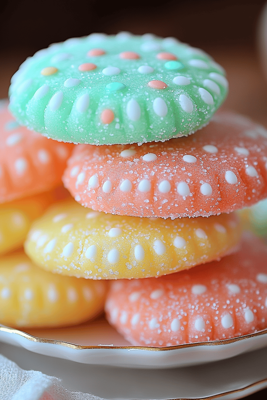 Easter Jello Cookies final dish beautifully presented and ready to serve