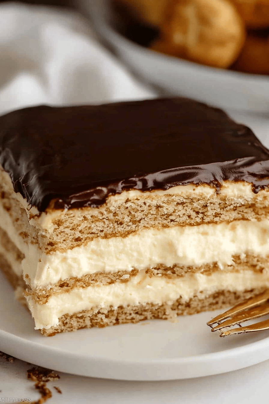 Eclair Cake Recipe final dish beautifully presented and ready to serve