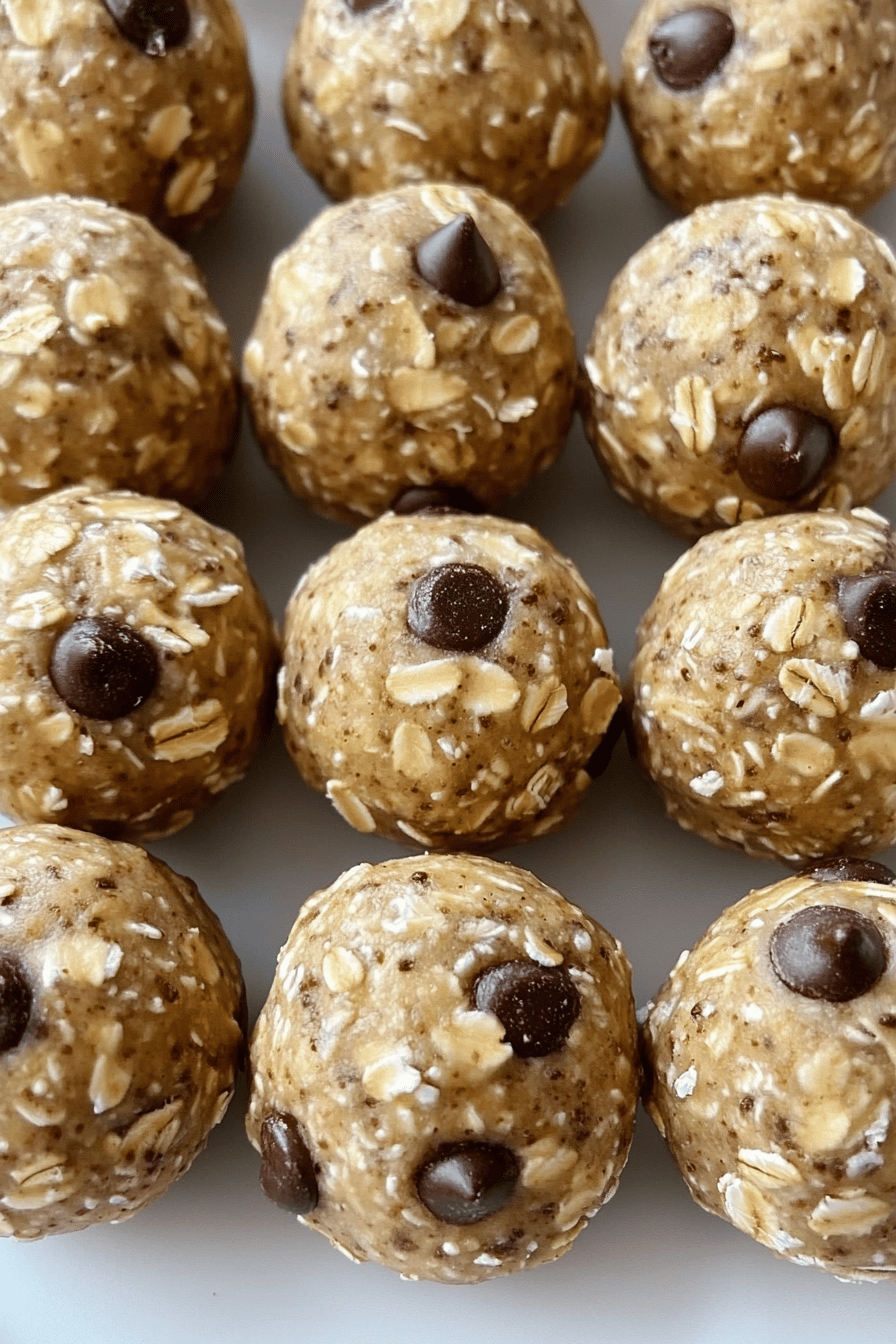 Energy Oatmeal Balls ingredients organized and measured on kitchen counter
