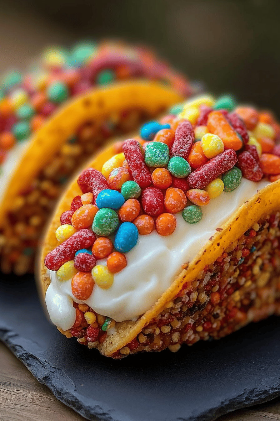 Fruity Pebbles Cheesecake Tacos slice on plate showing perfect texture and swirl pattern