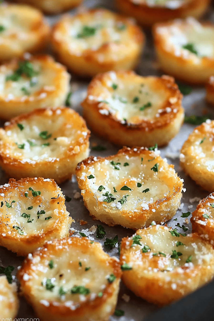 Garlic Bread Ritz Bits ingredients organized and measured on kitchen counter