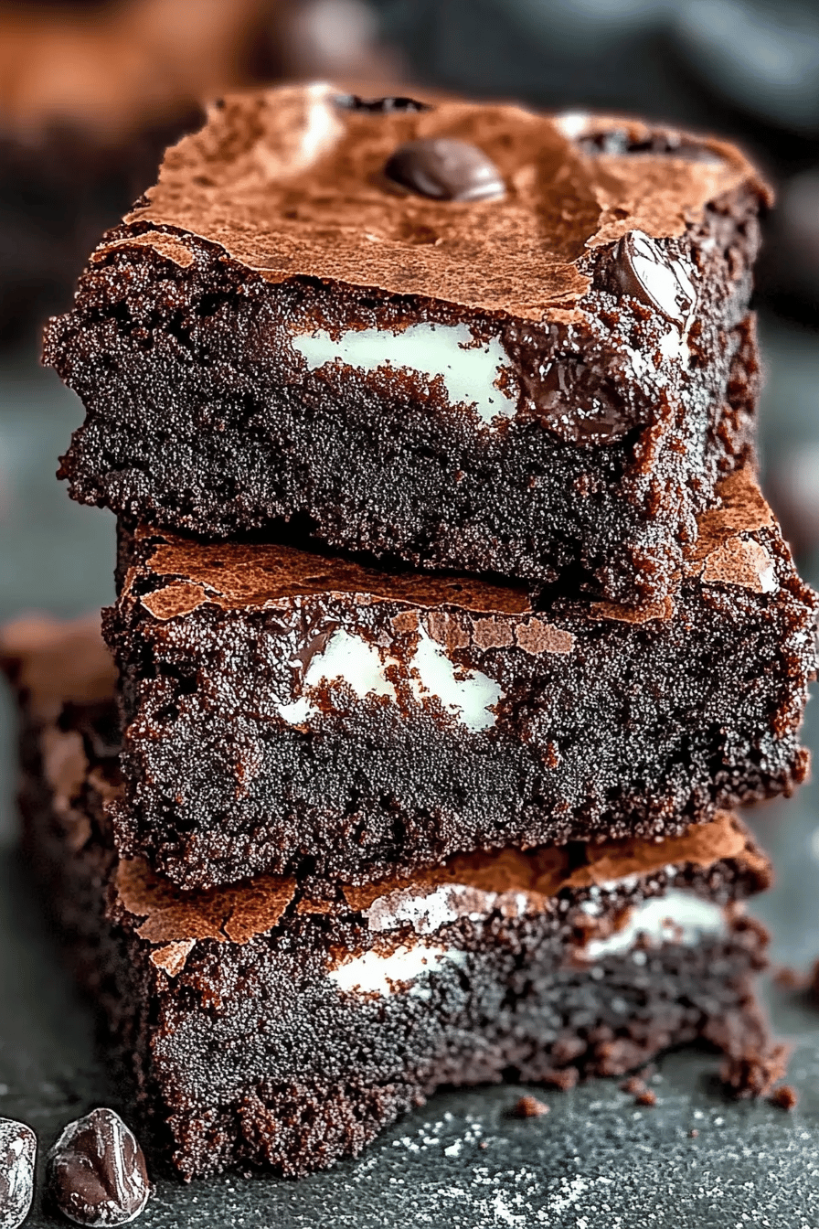 Greek Yogurt Brownies final dish beautifully presented and ready to serve