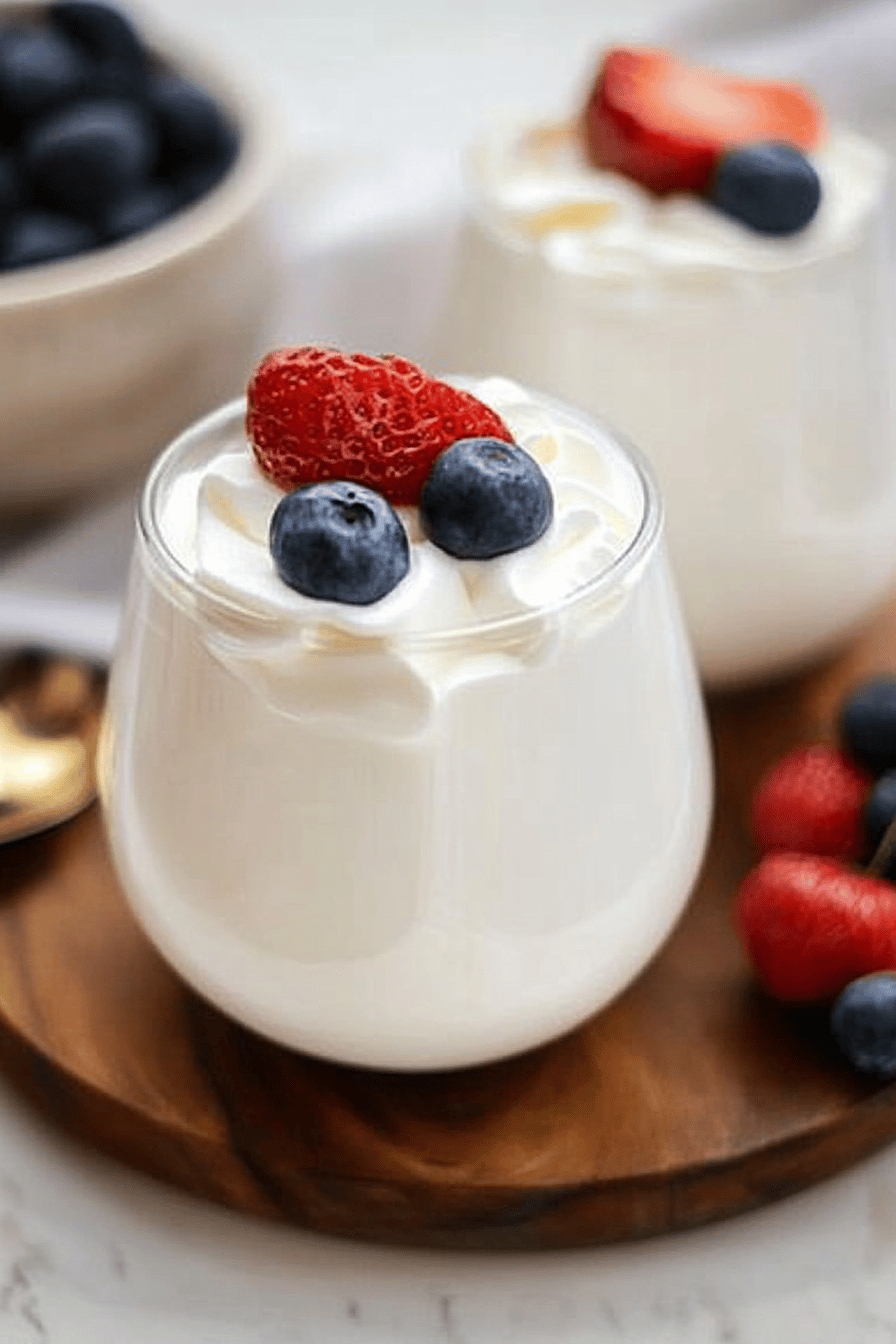 Greek yogurt substitutes ingredients organized and measured on kitchen counter