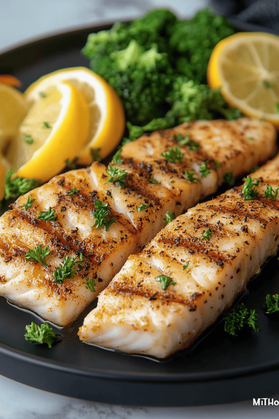 Grilled Haddock Recipes ingredients organized and measured on kitchen counter