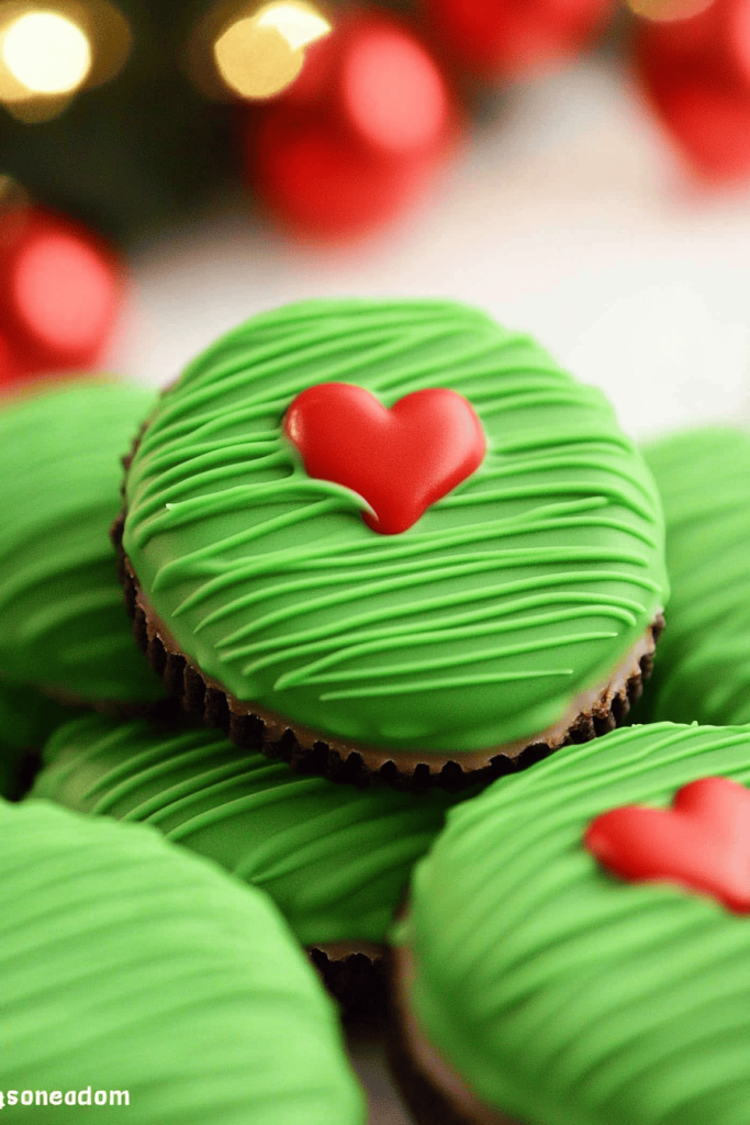 Grinch Chocolate Covered Oreos