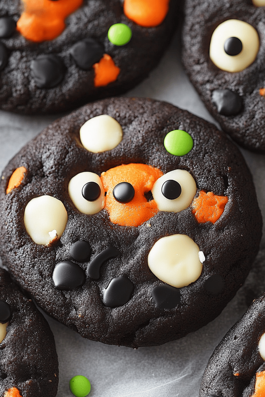 Halloween Cookies final dish beautifully presented and ready to serve