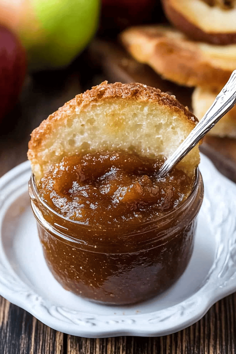 Homemade Apple Butter final dish beautifully presented and ready to serve
