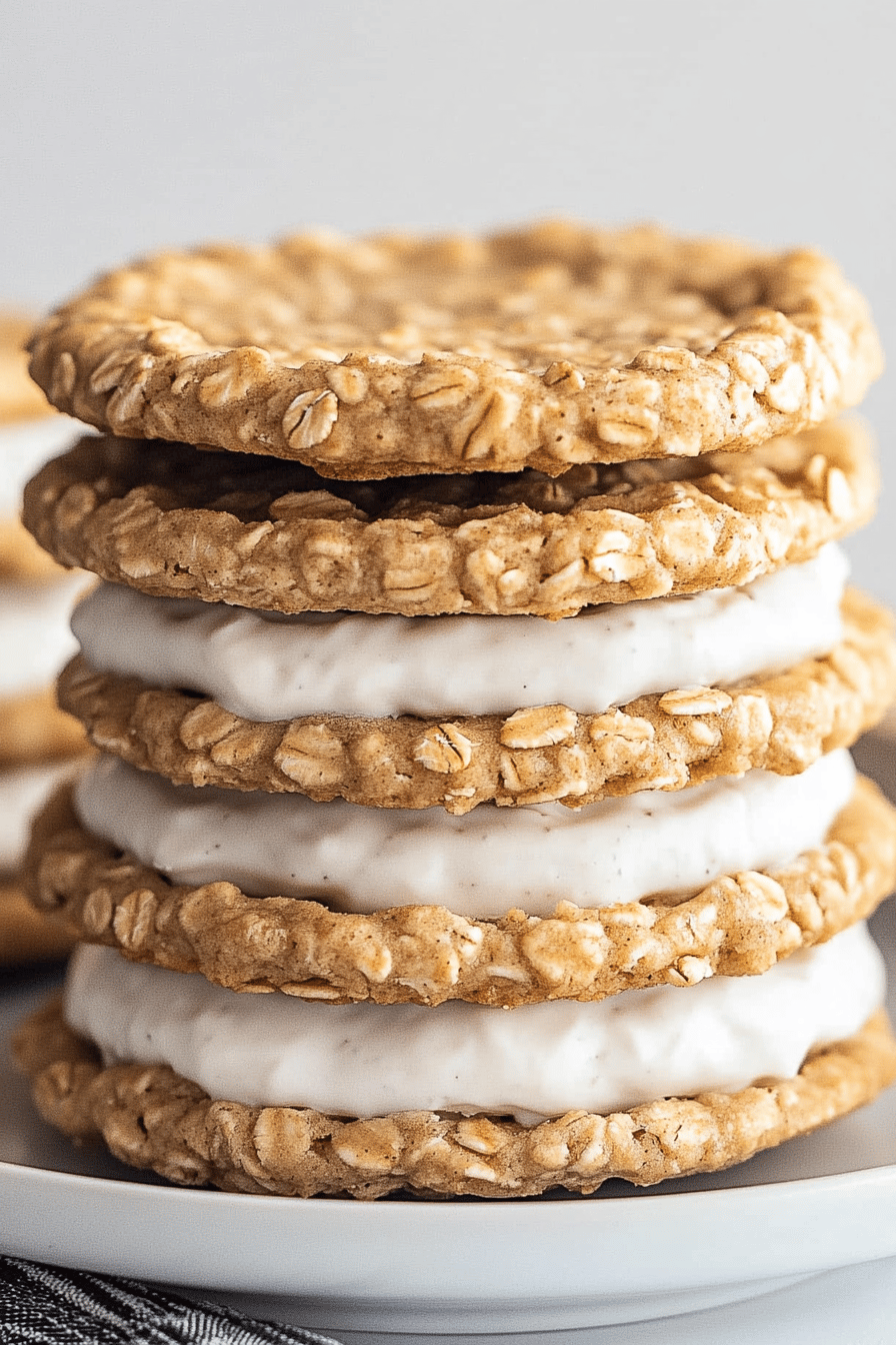 Homemade Oatmeal Cream Pies final dish beautifully presented and ready to serve
