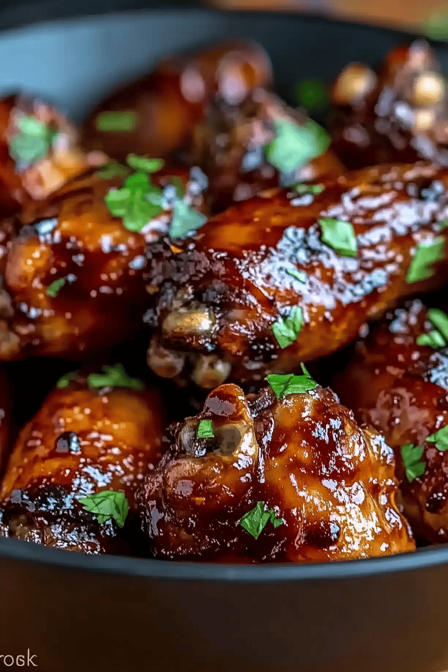 Honey Garlic Jerk Chicken Wings final dish beautifully presented and ready to serve