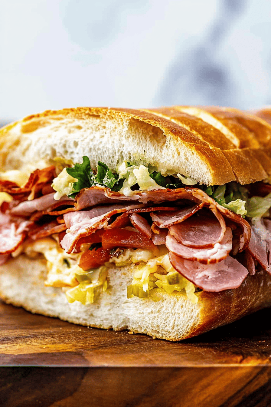 Italian Grinder Sandwich final dish beautifully presented and ready to serve