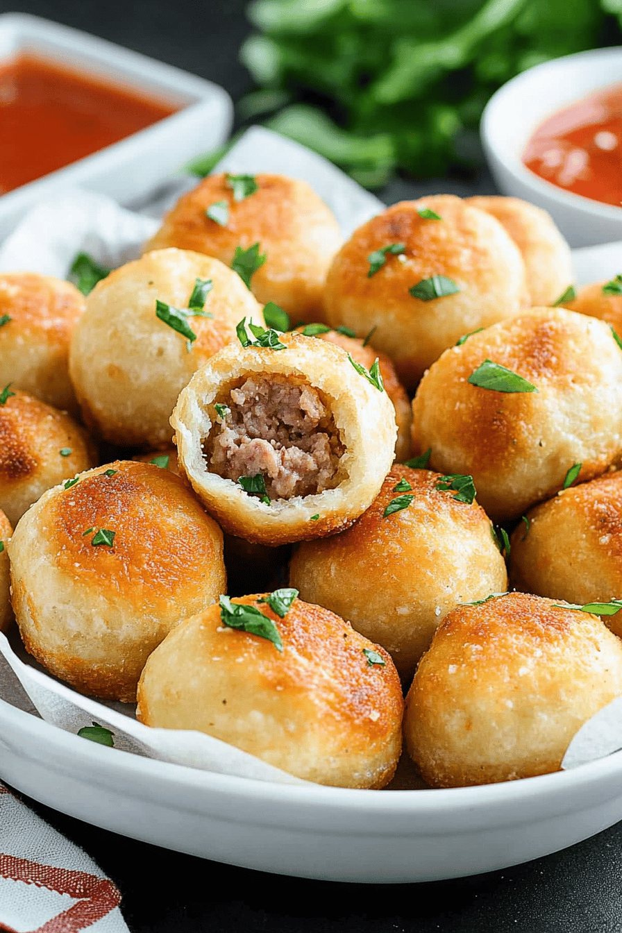 Italian Meatball Bites final dish beautifully presented and ready to serve