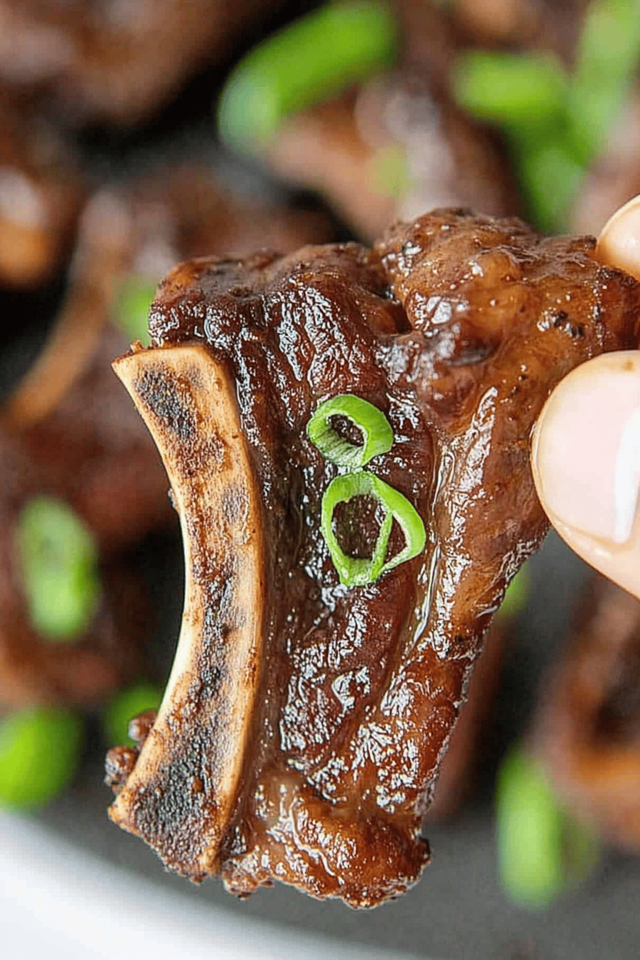 Korean Short Ribs Recipe final dish beautifully presented and ready to serve